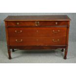 Chest of drawers, contemporary Empire style cherrywood. H.80 W.119 D.42cm.