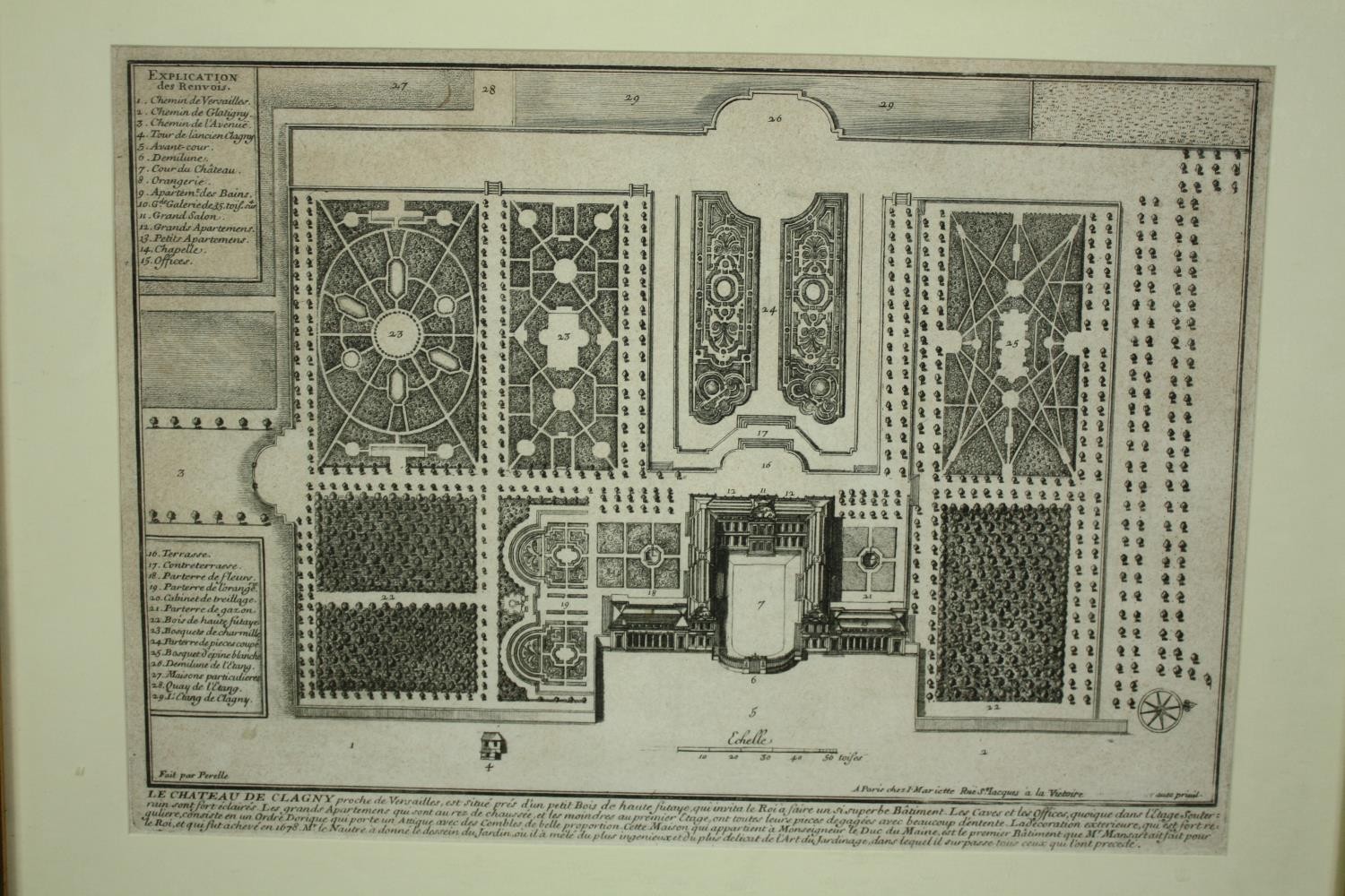 Two 19th century hand coloured lithographs, architectural plans, framed and glazed. H.39 W.49cm. ( - Image 3 of 5