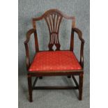 Armchair, Georgian mahogany. H.90cm.