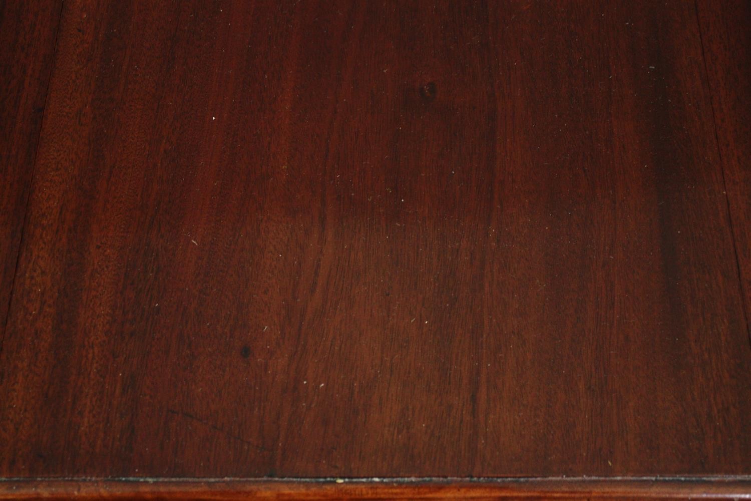 Work table, 19th century Georgian style mahogany. H.65 W.76 (ext) D.45cm. - Image 7 of 7