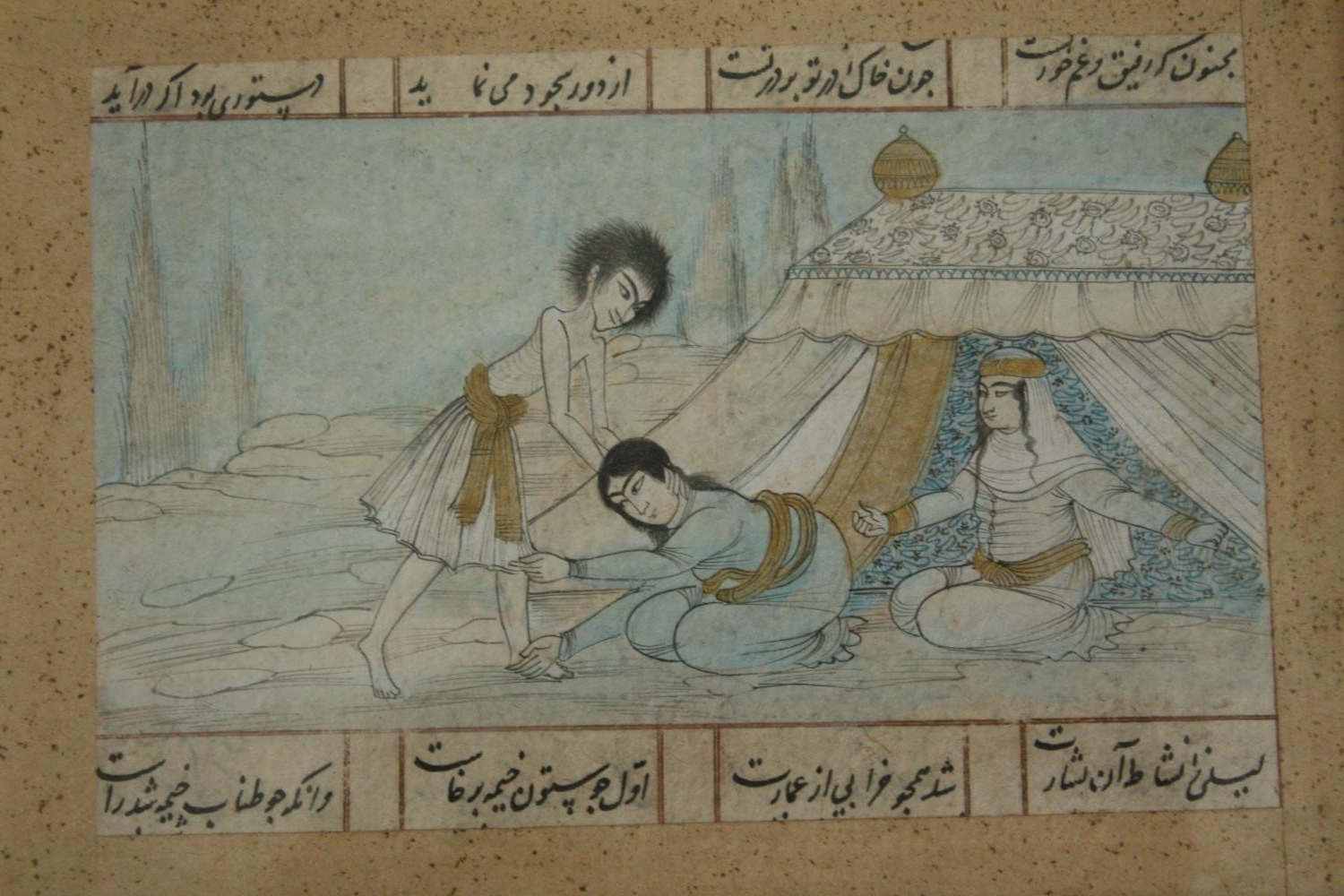 A set of four Indo Persian drawings on paper, groups of figures, framed and glazed. H.32 W.37cm. ( - Image 2 of 6