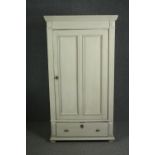 Hall cupboard, 19th century painted Continental. H.182 W.92 D.50cm. (Small repair needed as seen