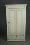 Hall cupboard, 19th century painted Continental. H.182 W.92 D.50cm. (Small repair needed as seen
