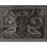 Valerios Caloutsis (1927-2014), framed and glazed chalk on paper, birds amongst foliage, signed