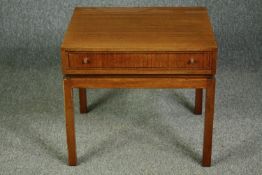 A mid century teak Greaves and Thomas side table. H.54 W.60 D.51cm.