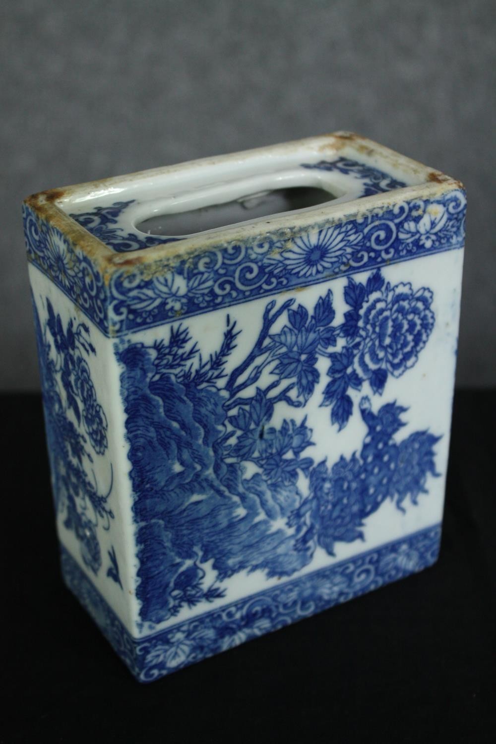 A Japanese vase, three items of blue and white china, etc. H.25cm. (largest). - Image 19 of 20