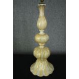 A vintage Murano glass table lamp. H.64cm.