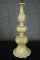 A vintage Murano glass table lamp. H.64cm.