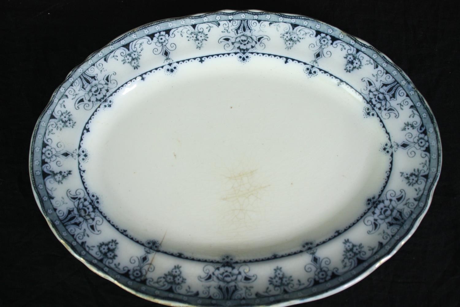 A 19th century blue and white part dinner service. H.33 W.24cm. (largest) - Image 3 of 9