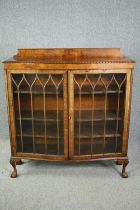 Bookcase, mid century mahogany. H.130 W.120 D.33cm.