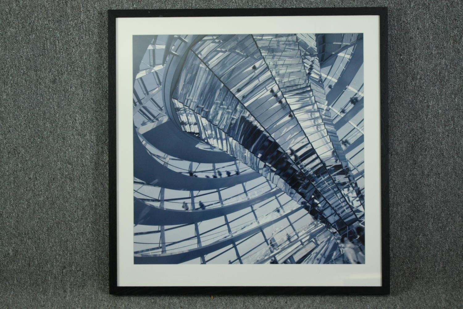 A large framed and glazed photograph. London City Hall interior. H.76 W.74cm. - Image 2 of 3