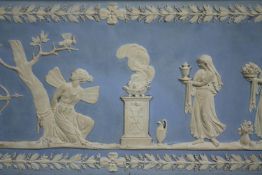 A 19th century Wedgwood Jasperware panel. H.23 W.53cm.