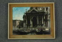 A large framed and glazed print; Venice. H.68 W.87cm.