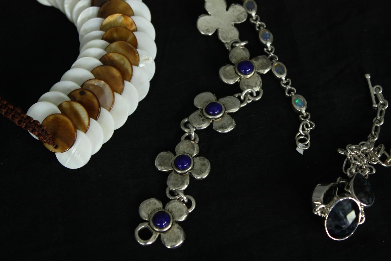 A collection of gemstone and cultured pearl necklaces and bracelets. L.60cm. (largest) - Image 7 of 9