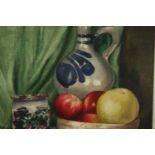 Watercolour, mid century still life, signed W A Martin, framed and glazed. H.42 W.47cm.