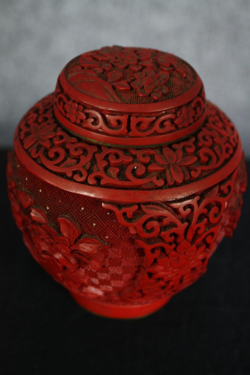 A Japanese hand painted flower plate along with a Persian lacquered box, a hand painted insect egg - Image 12 of 15