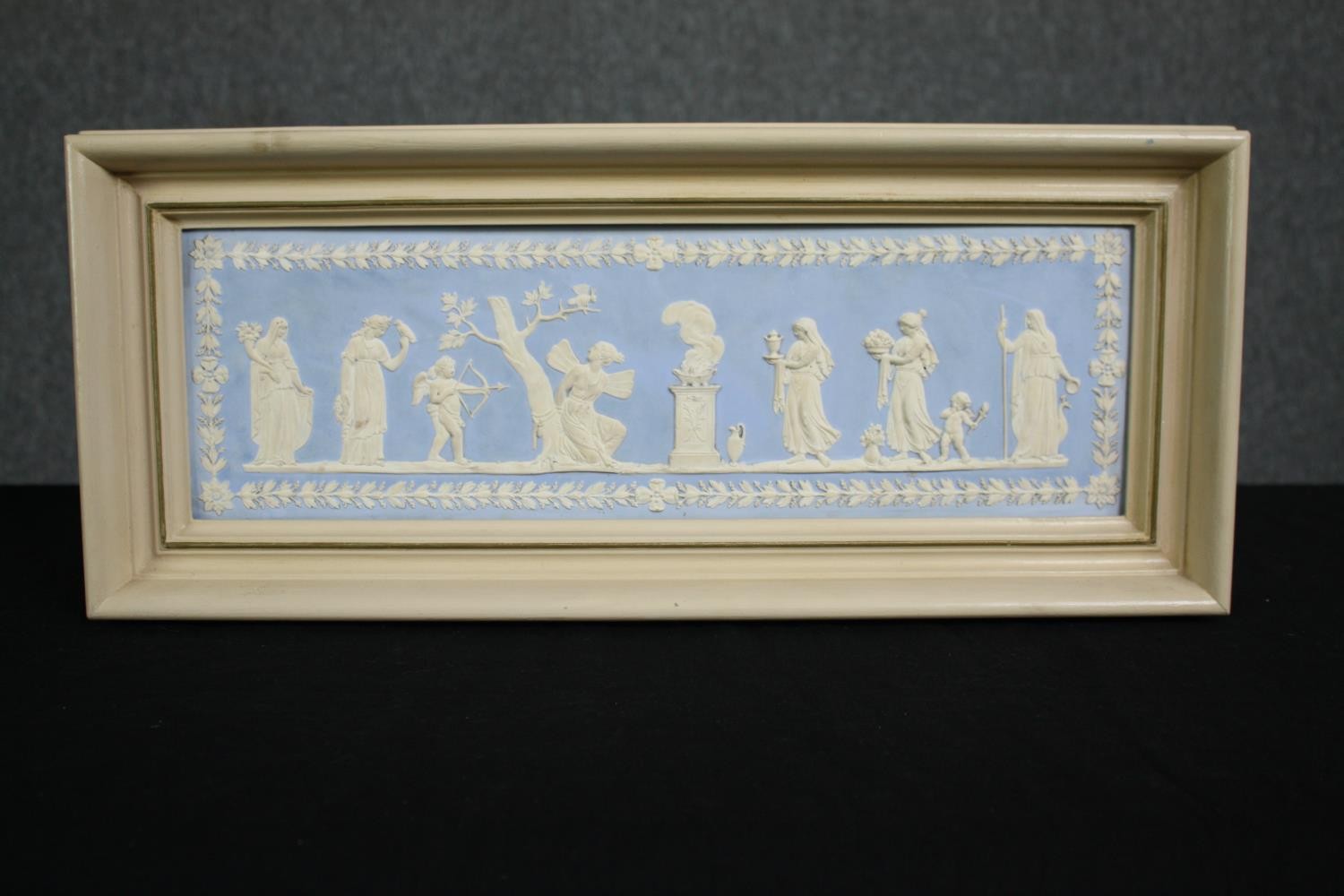 A 19th century Wedgwood Jasperware panel. H.23 W.53cm. - Image 2 of 3