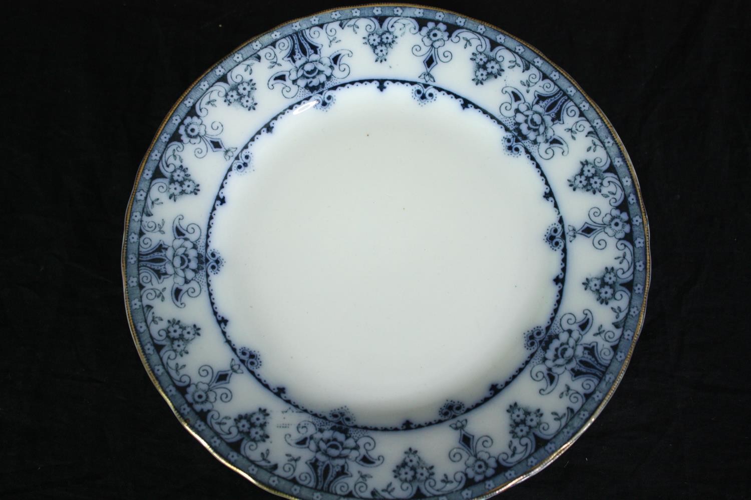 A 19th century blue and white part dinner service. H.33 W.24cm. (largest) - Image 4 of 9