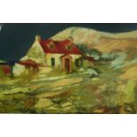 Pastel, Jill Jeffrey; Hillside Haunt, signed with gallery label to the reverse. H.53 W.70cm.