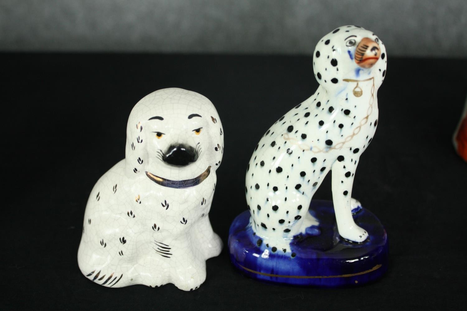 A collection of nine 19th century Staffordshire dogs. H.25cm. (largest) - Image 5 of 8