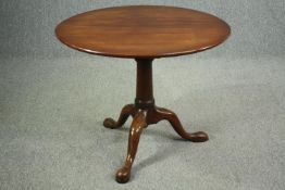 Occasional table, Georgian mahogany with tilt top birdcage action. H.72 Dia.89cm.