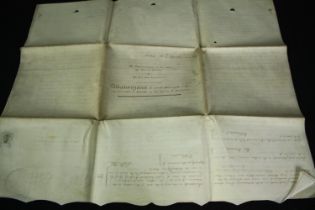A conveyency contract dated 1830/31 in the city of Chester. H.60 W.75cm.