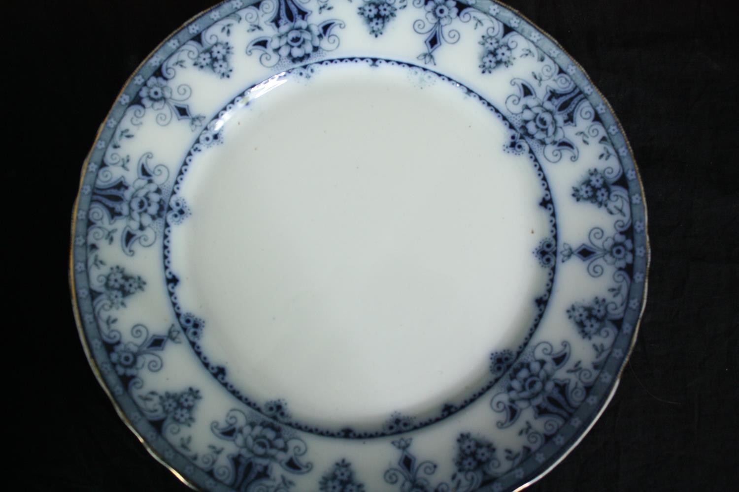 A 19th century blue and white part dinner service. H.33 W.24cm. (largest) - Image 6 of 9