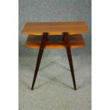 A vintage teak Scandinavian lamp table. H.54 W.58 D.41cm.