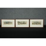 A set of three 19th century hand coloured engravings of agricultural interest, framed and glazed.