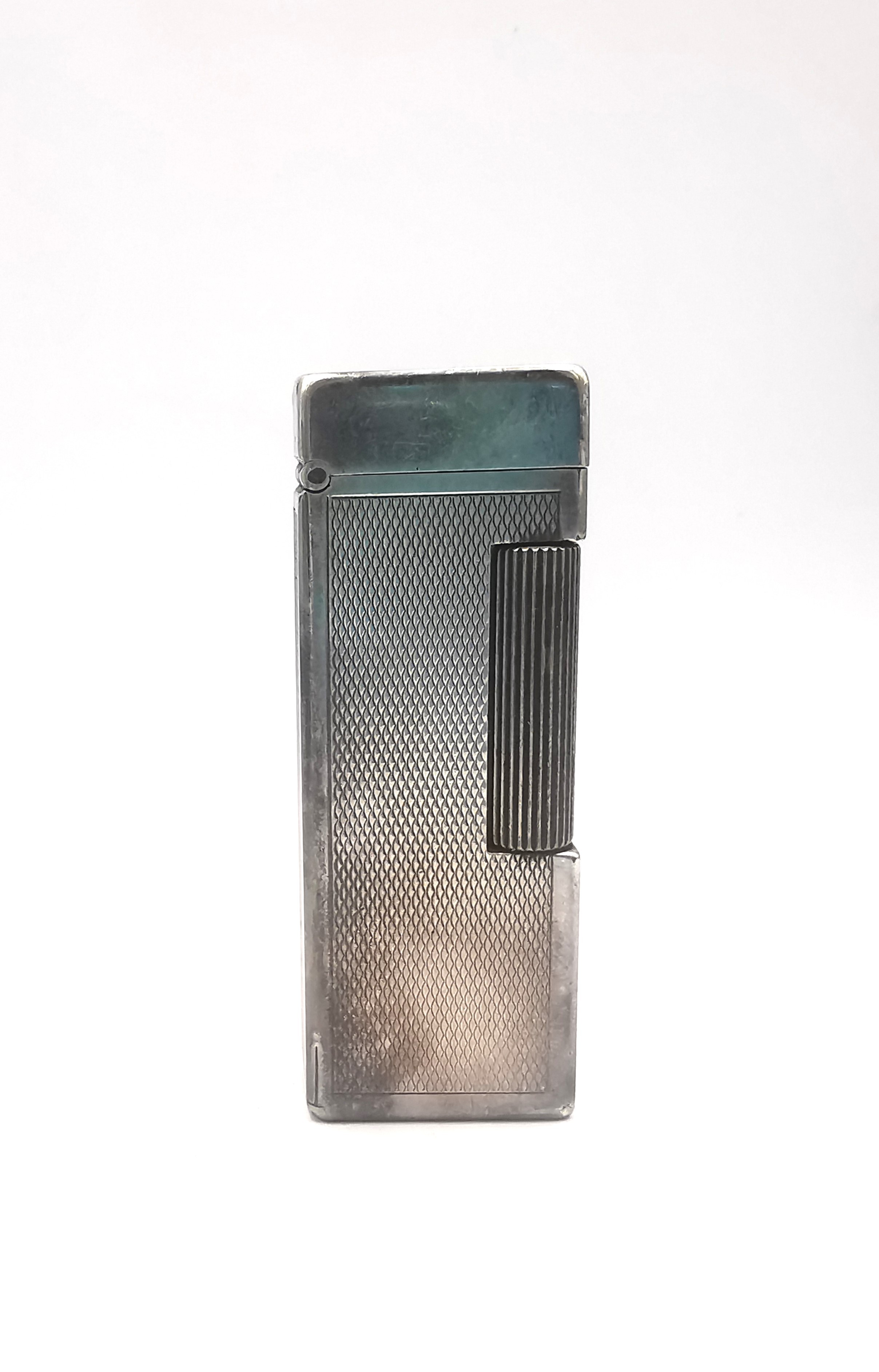 A cased silver Dunhill lighter, marked Made in Switzerland, Dunhill, London with patent LIC USA - Image 5 of 11