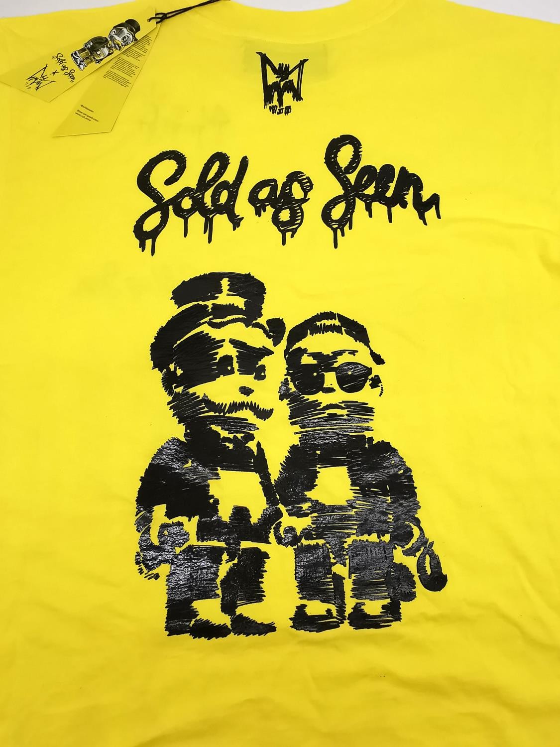 'Sold as Seen' signed T-shirt by the artist 'Alec Monopoly' size XS, measures 105cm from where the - Image 6 of 14
