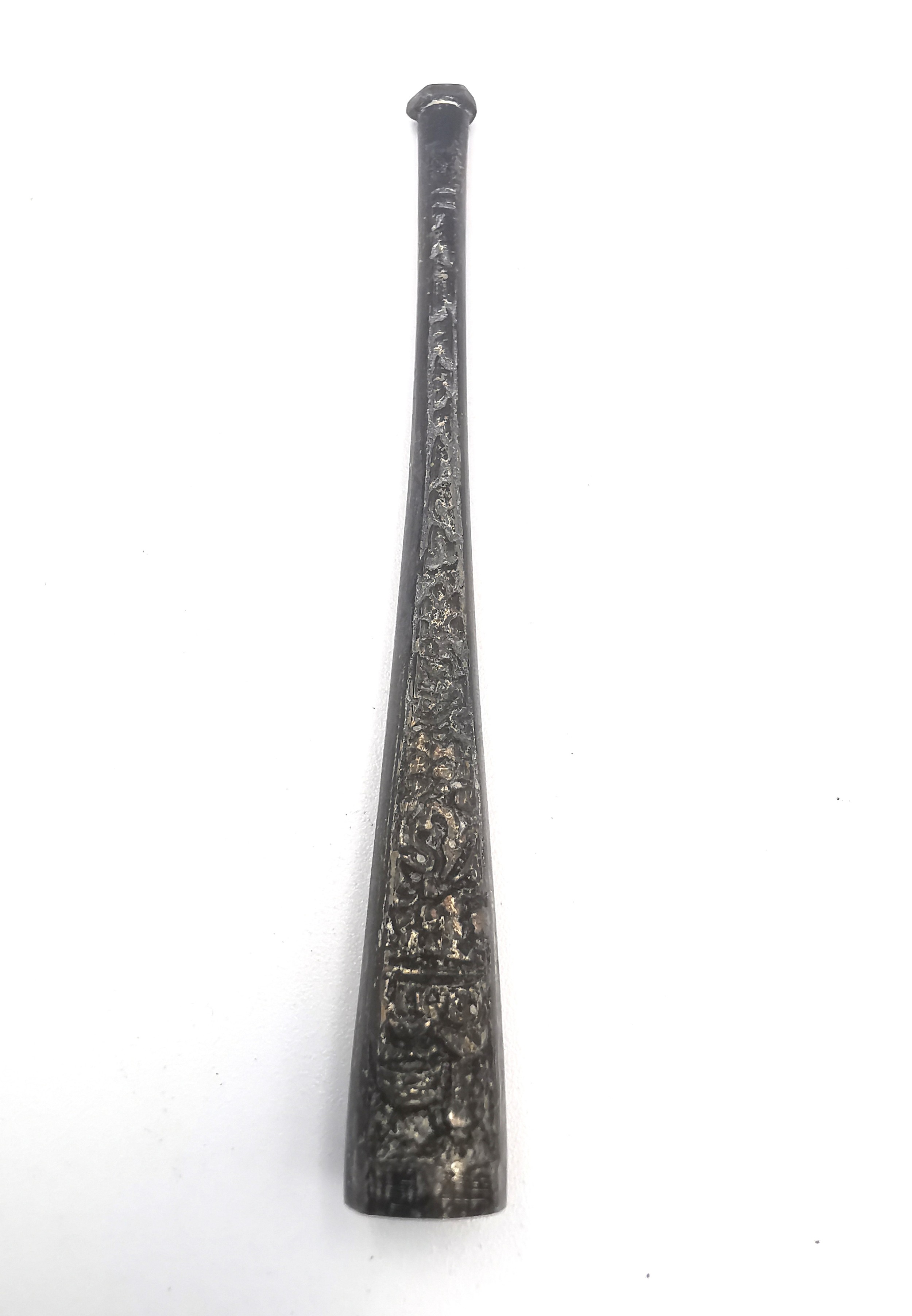 A white metal (tests as silver) repousse cheroot holder, a white metal (tests as silver) repousse - Image 3 of 3