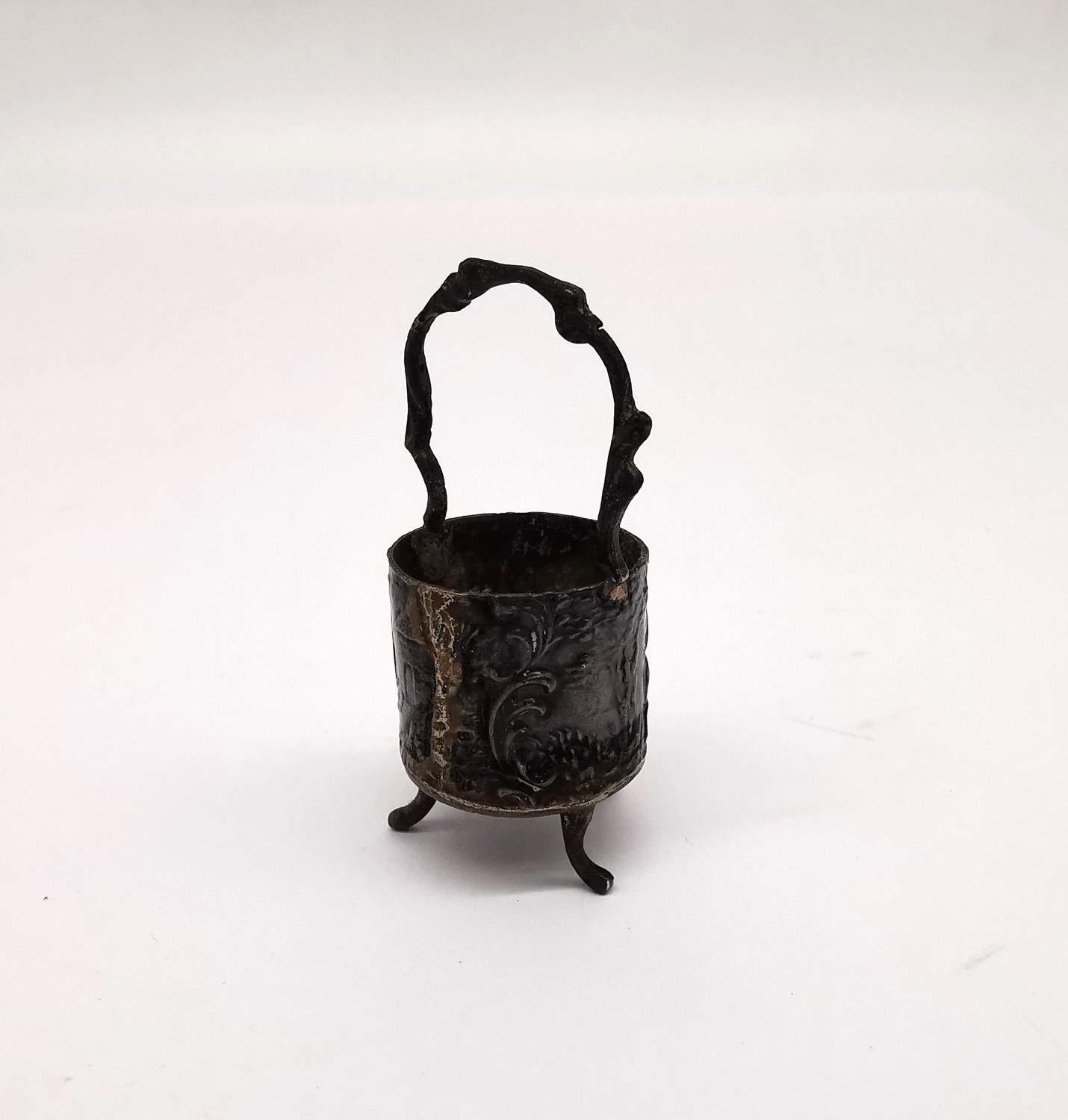 Three silver miniatures to include a repousse chair by John George Piddington, a white metal - Image 5 of 10