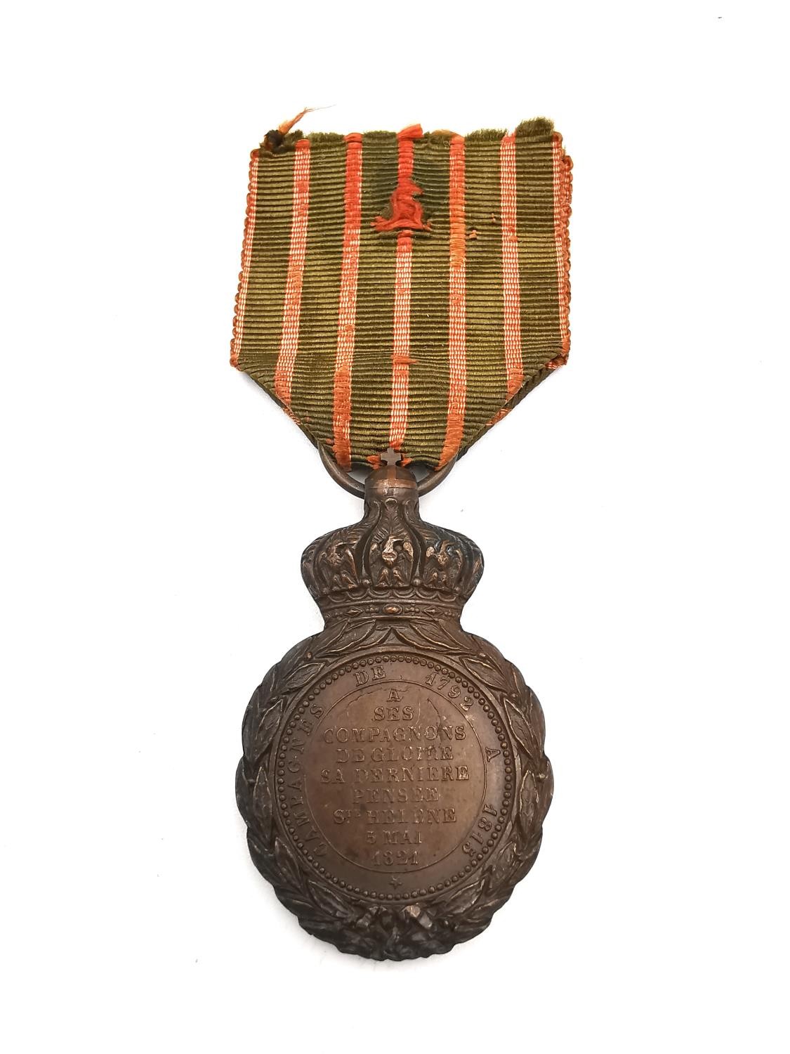 Three French medals and one coin, an Octroi medal of Merit, Bronze, a French St Helena campaign - Image 4 of 8