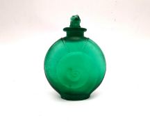 René Lalique (French 1860-1945) Amphitrite scent bottle, No.514 designed 1920 cased green, green