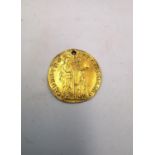 A Venetian gold one Zecchino, Francis II (1779-89). Diameter 2.2cm. Weight 3.49g.