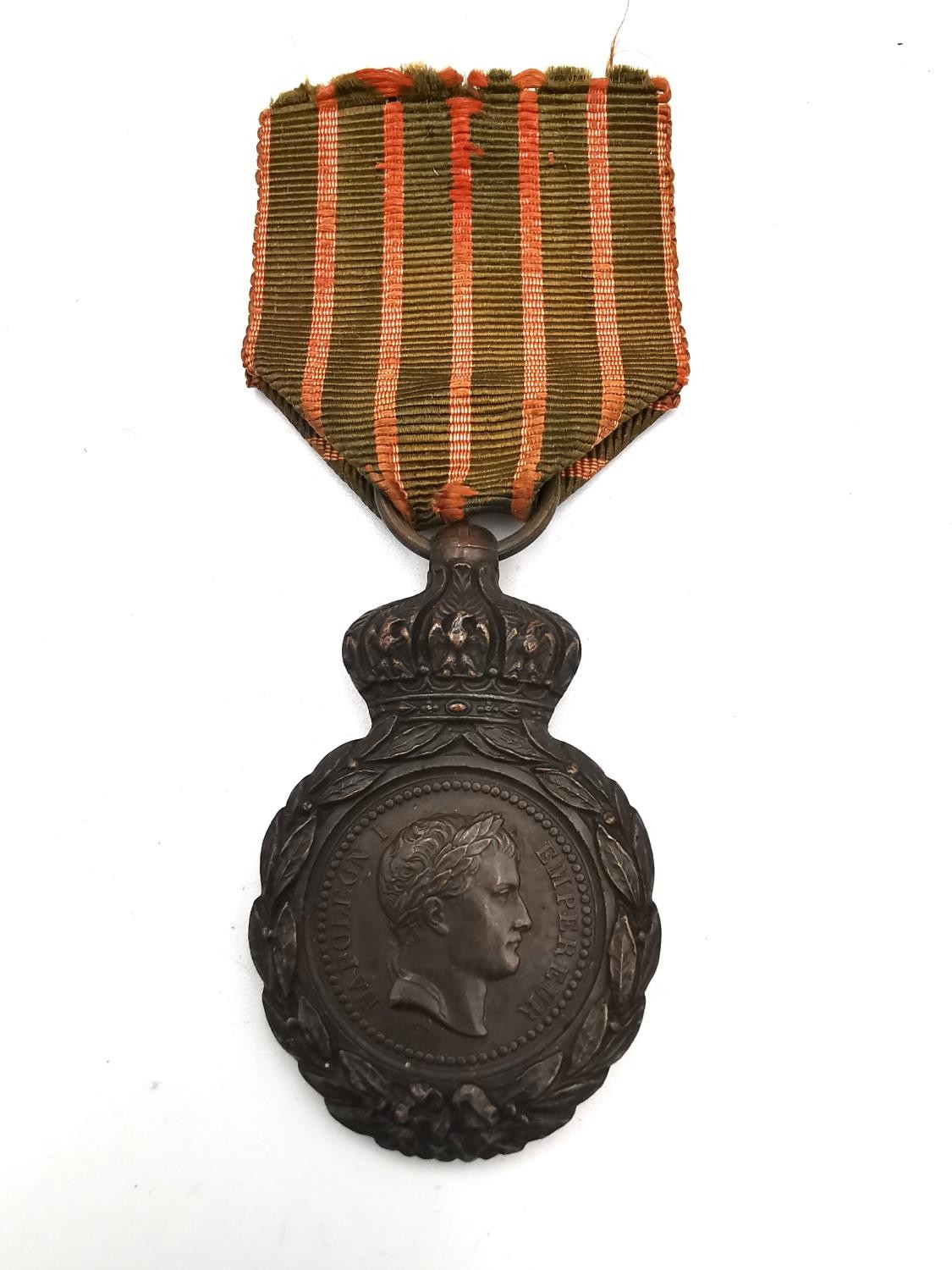 Three French medals and one coin, an Octroi medal of Merit, Bronze, a French St Helena campaign - Image 3 of 8