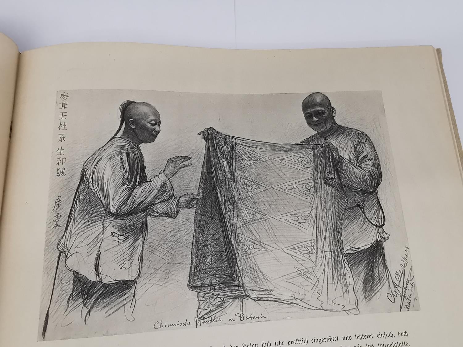 A German book showing drawings of natives of the far east Asia titled 'Rund um die Erde' (1898) by - Image 15 of 20