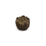 A 19th century heavy wrought iron Tudor rose weight, possibly for a clock pendulum or pivot head,