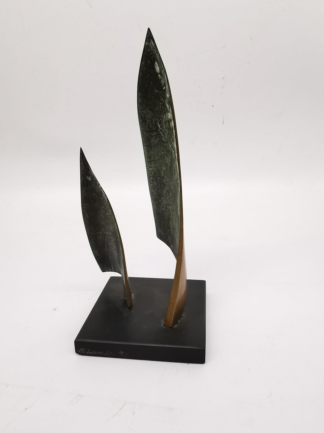 Margaret Lovell D.LITT D.F.A. F.R.B.S. R.W.A, British, (1939-), bronze sculpture on slate base, ' - Image 5 of 6