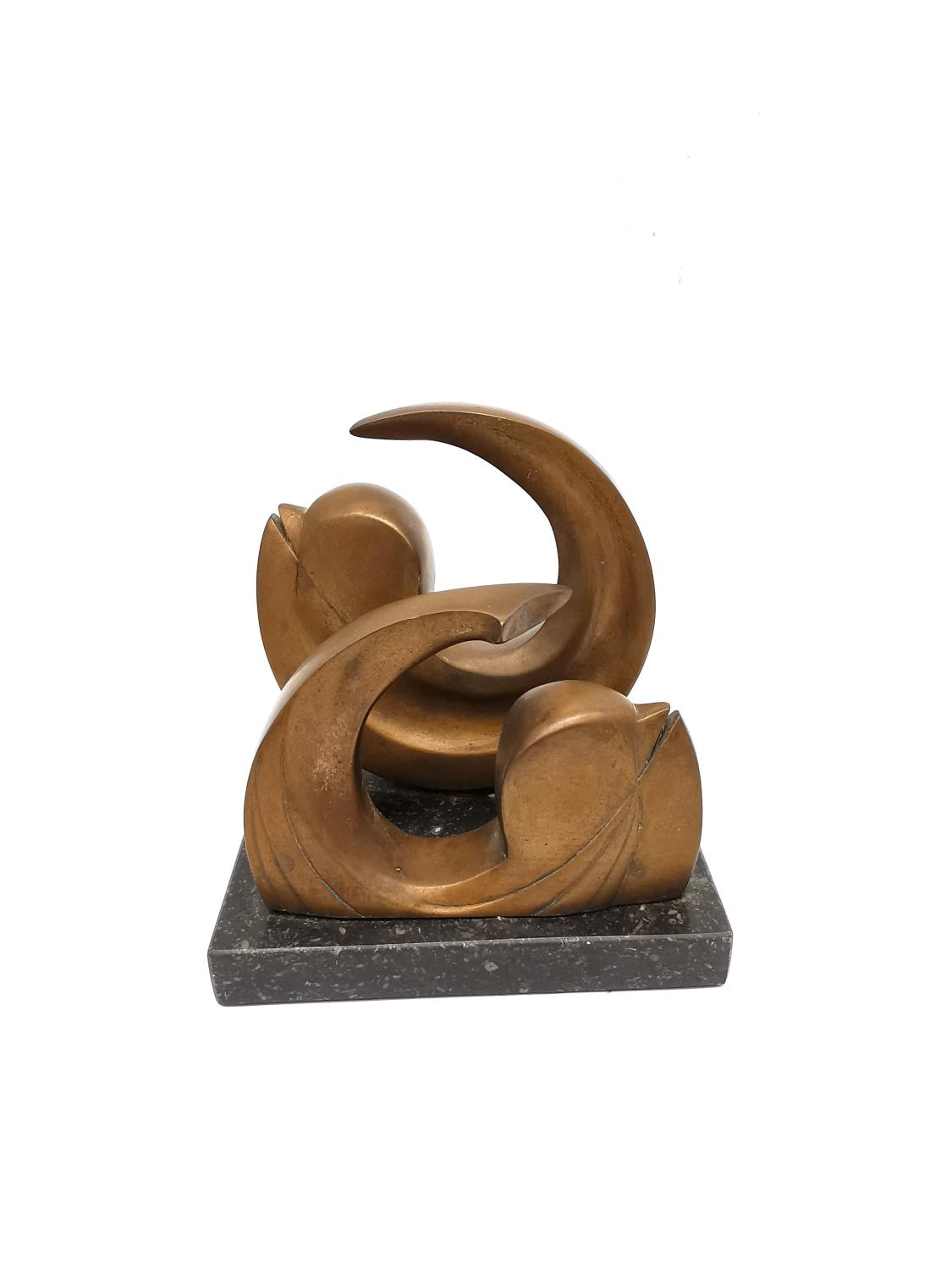 Franta Belsky, Czech, (1921 - 2000), bronze and marble, 'Leap II', gallery label to base. (one