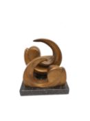 Franta Belsky, Czech, (1921 - 2000), bronze and marble, 'Leap II', gallery label to base. (one