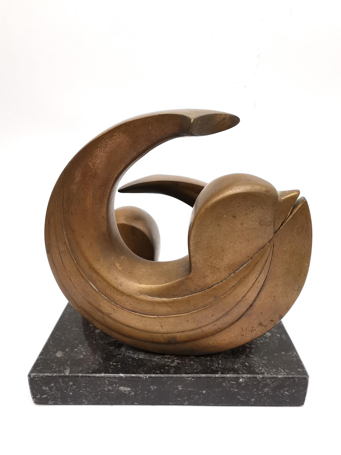 Franta Belsky, Czech, (1921 - 2000), bronze and marble, 'Leap II', gallery label to base. (one - Image 4 of 4