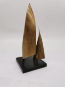 Margaret Lovell D.LITT D.F.A. F.R.B.S. R.W.A, British, (1939-), bronze sculpture on slate base, '