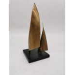 Margaret Lovell D.LITT D.F.A. F.R.B.S. R.W.A, British, (1939-), bronze sculpture on slate base, '