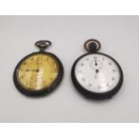 An early 20th century Russian silver pocket watch with gilded face and an early 20th century