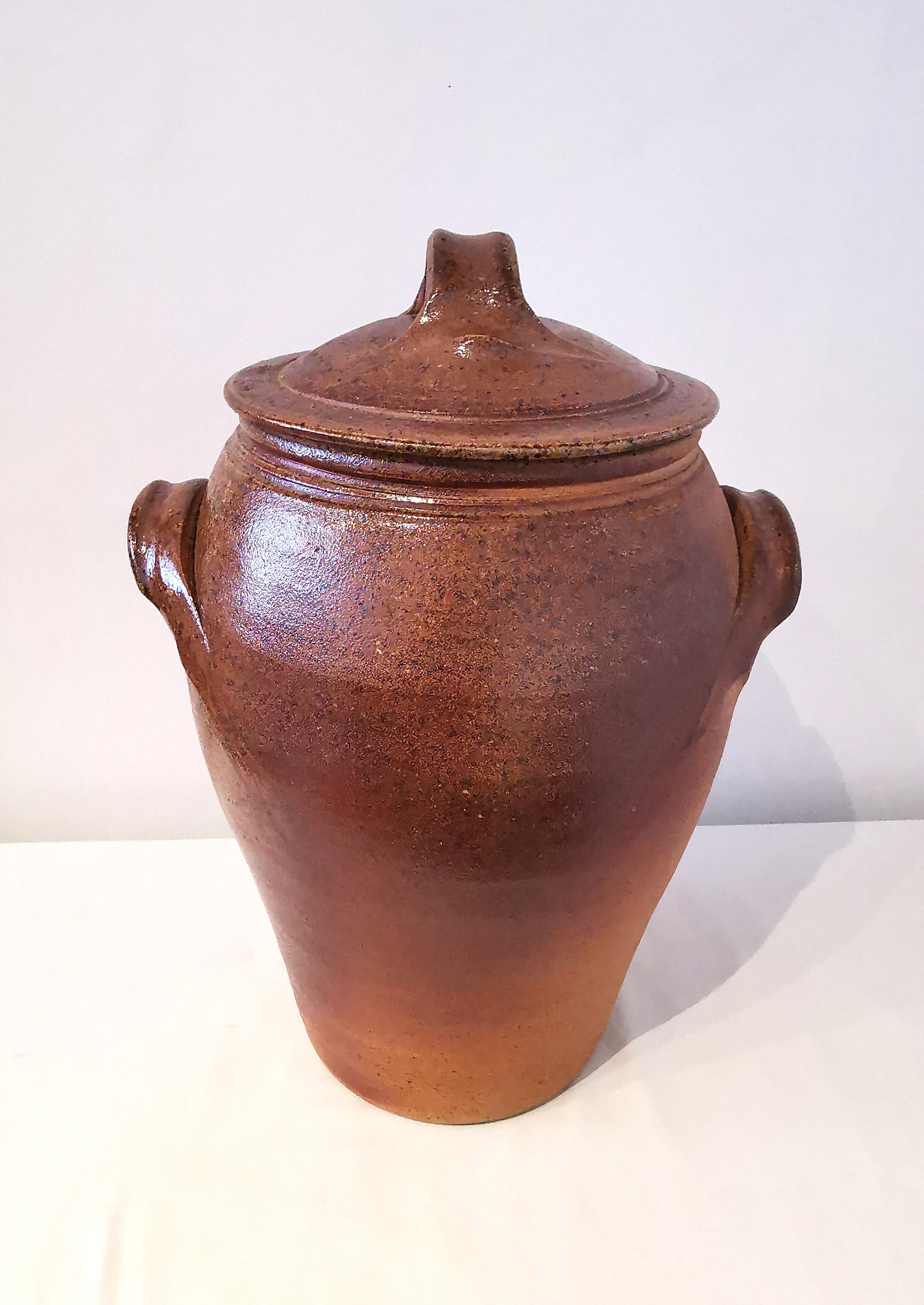 John Leach (1939-2021) for Muchelney Pottery, a large lidded twin handled glazed stoneware urn. - Image 4 of 7