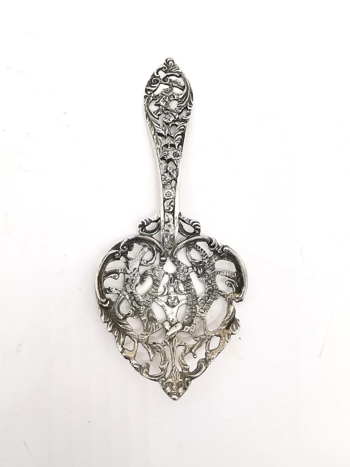 A collection of silver teaspoons, two pairs of sugar tongs, a pickle fork, a small sauce ladle and a - Image 5 of 16