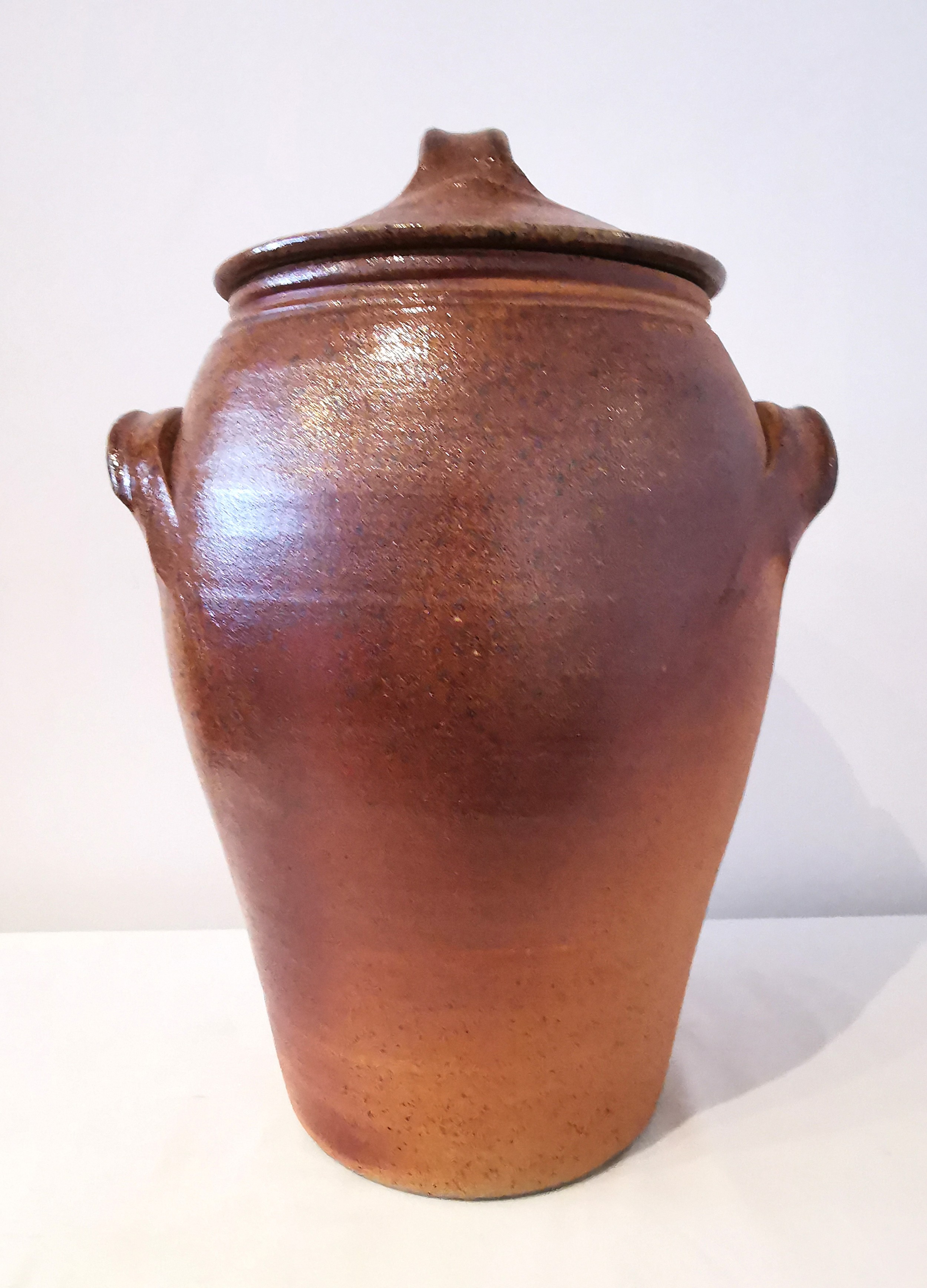John Leach (1939-2021) for Muchelney Pottery, a large lidded twin handled glazed stoneware urn. - Image 3 of 7