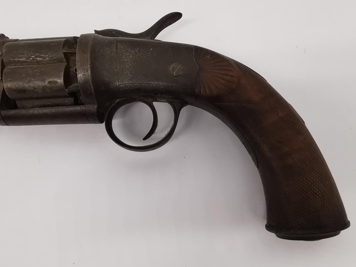 A J. Beattie Transitional Percussion Revolver, serial #2706, .44 cal (52 bore), 5 1/2" octagon - Image 5 of 14